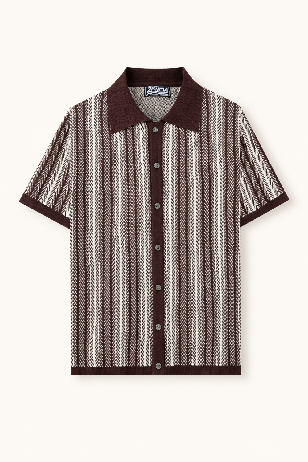 Valentino ストライプ ニット リゾートシャツ