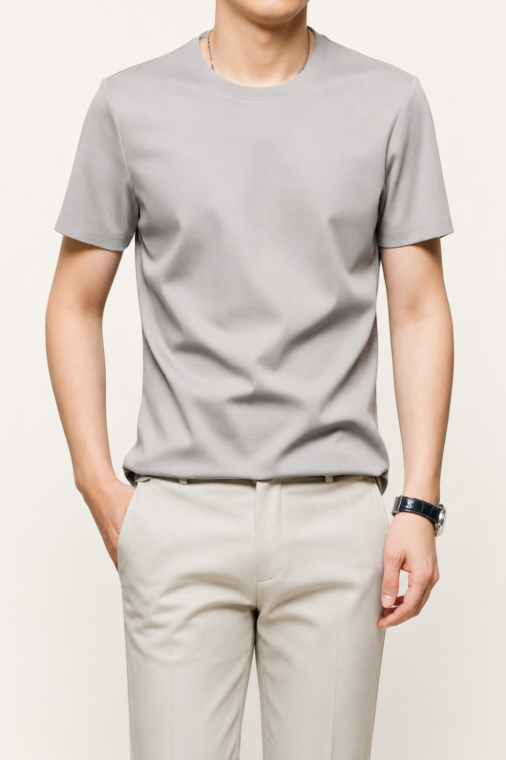 Suave アイスシルク クルーネックTシャツ