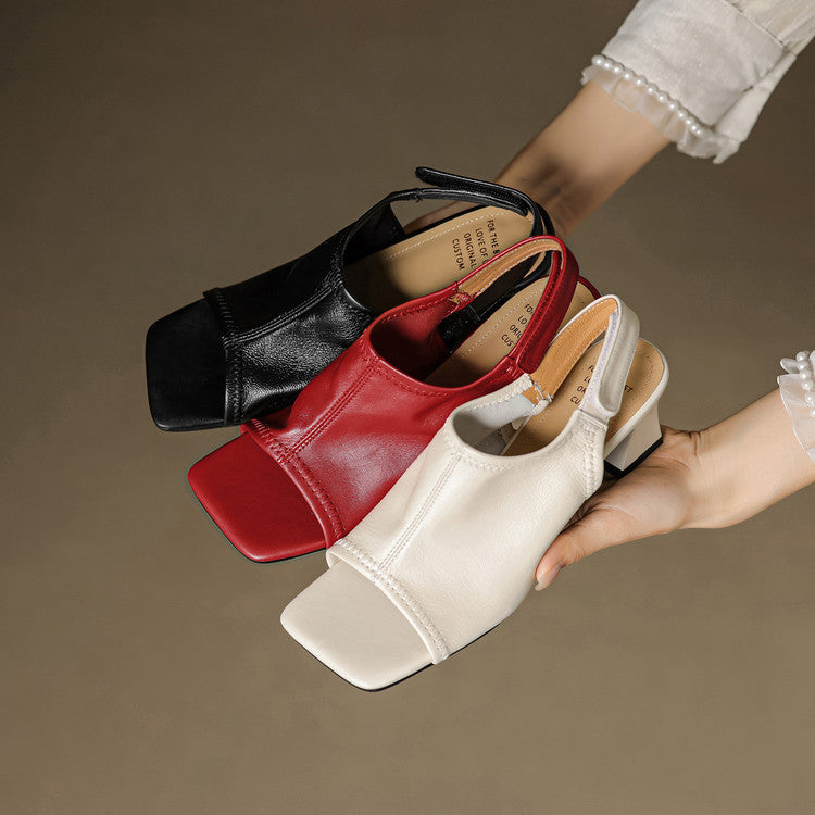Velra 本革スリングバックヒール