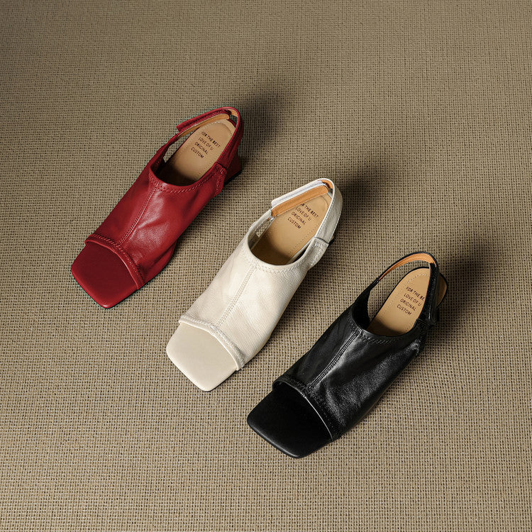 Velra 本革スリングバックヒール