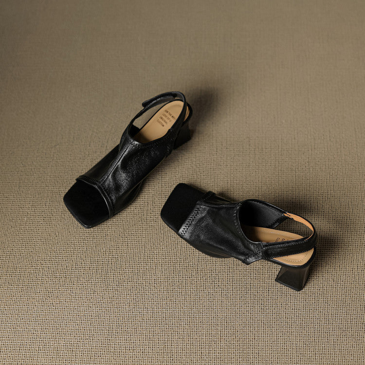 Velra 本革スリングバックヒール