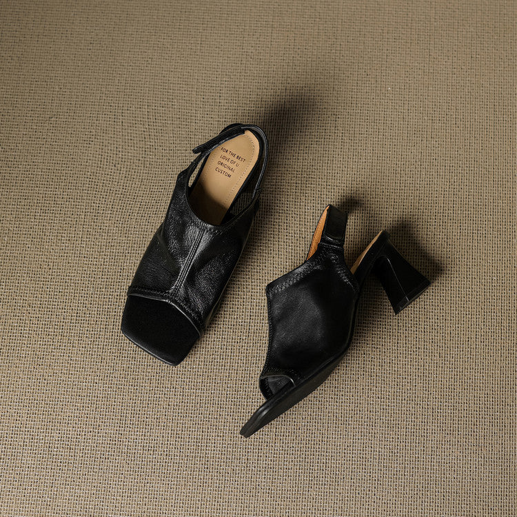 Velra 本革スリングバックヒール