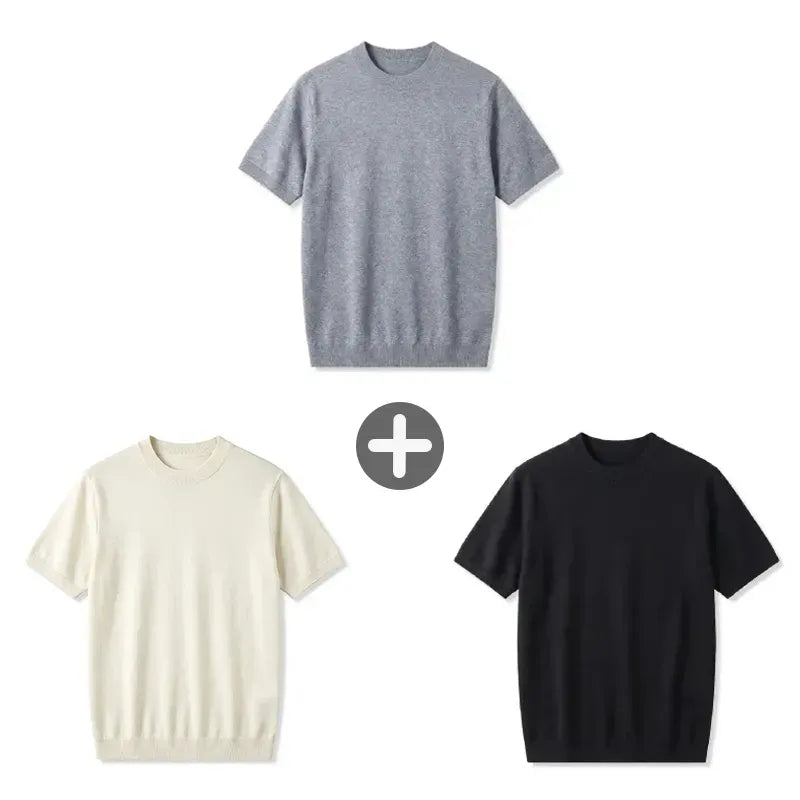 SORAIRO 夏の軽やかシリーズ|お腹まわりを自然にカバーする なめらか半袖ニットTシャツ