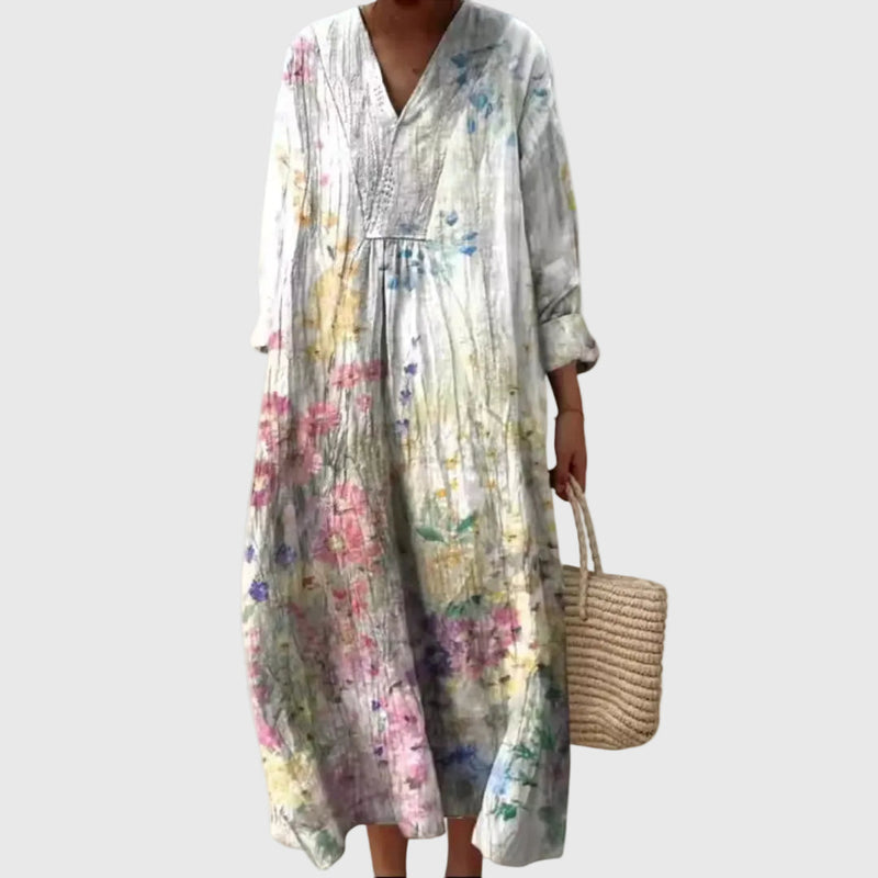 Eriana  - オーバーサイズVネックミディドレス