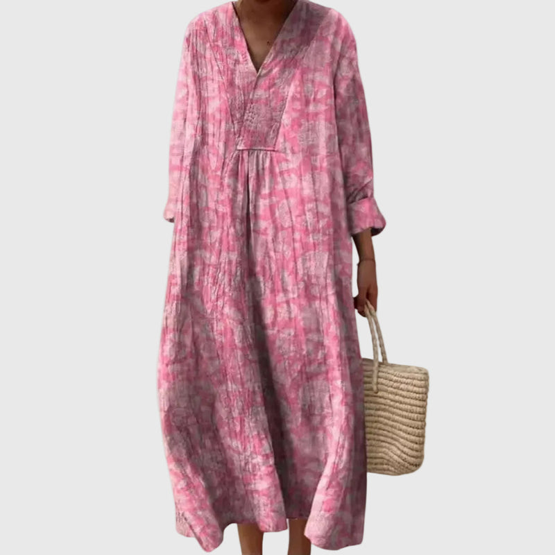 Eriana  - オーバーサイズVネックミディドレス