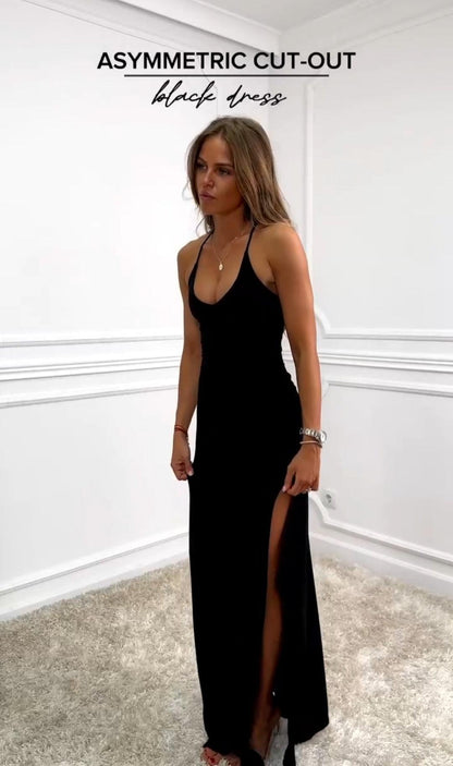 Lisa - スリット入りマキシ丈タイトワンピース