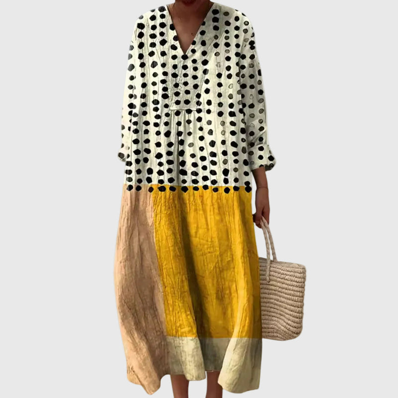 Eriana  - オーバーサイズVネックミディドレス