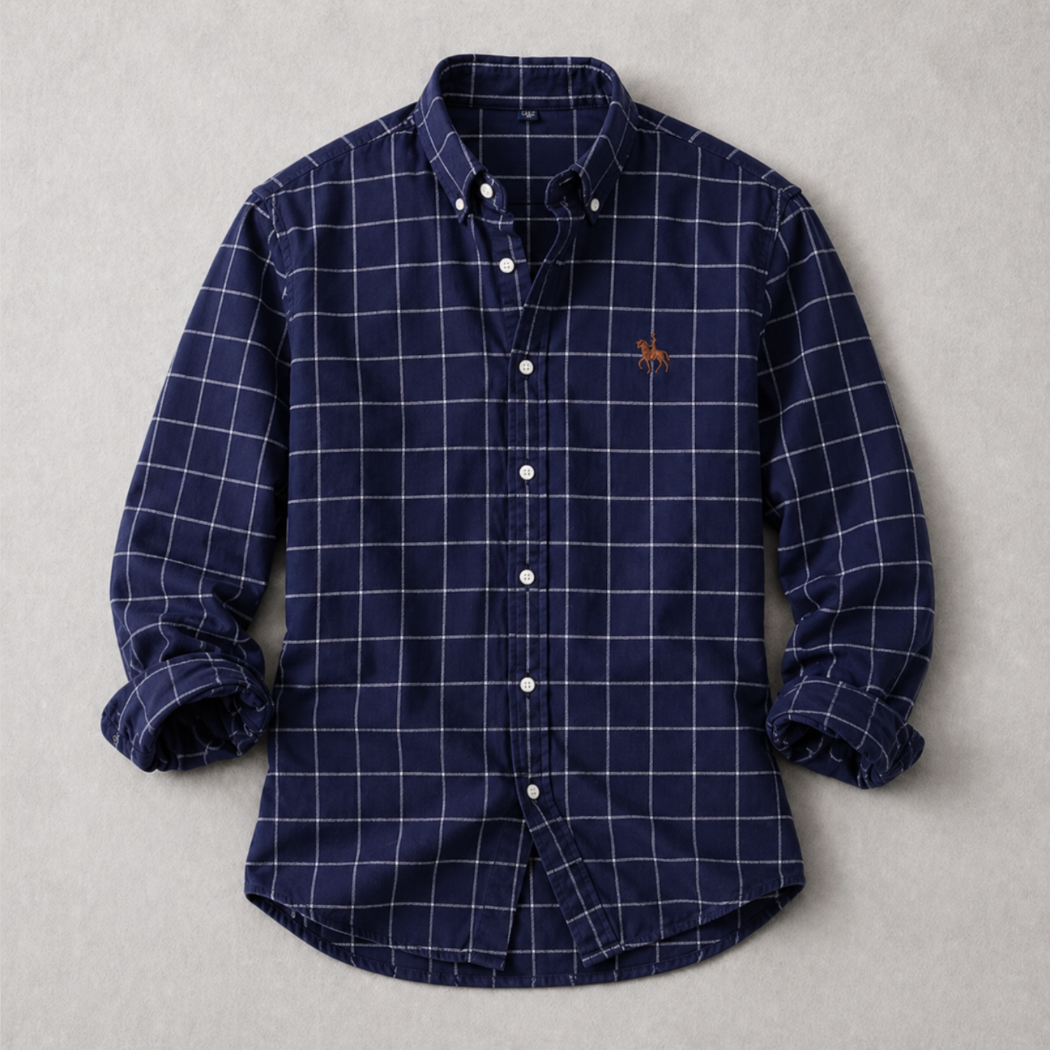 Harrington – クラシック チェック コットン ボタンダウンシャツ