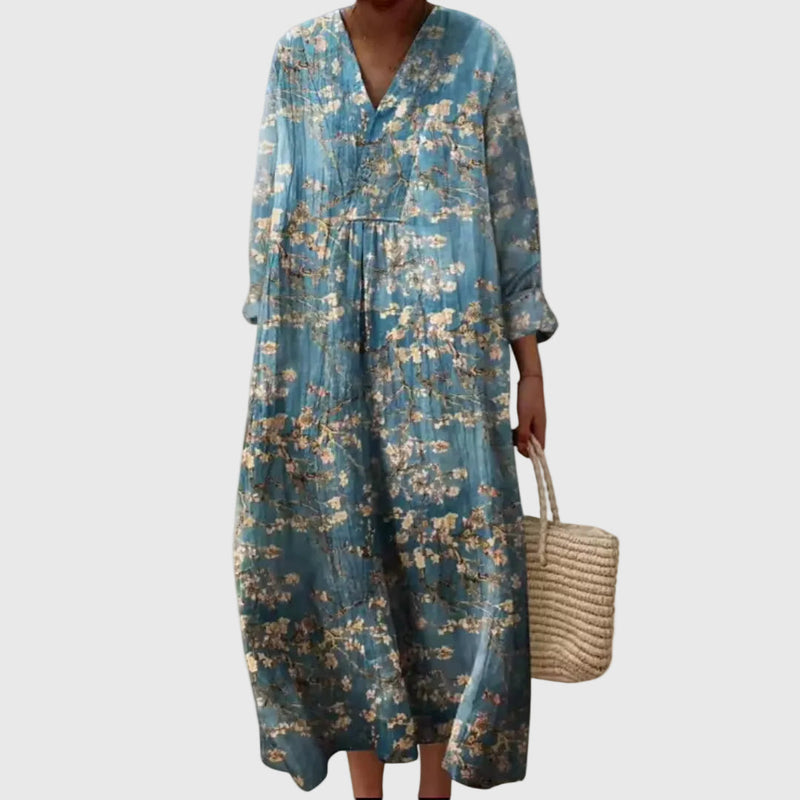 Eriana  - オーバーサイズVネックミディドレス