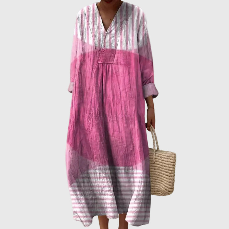 Eriana  - オーバーサイズVネックミディドレス