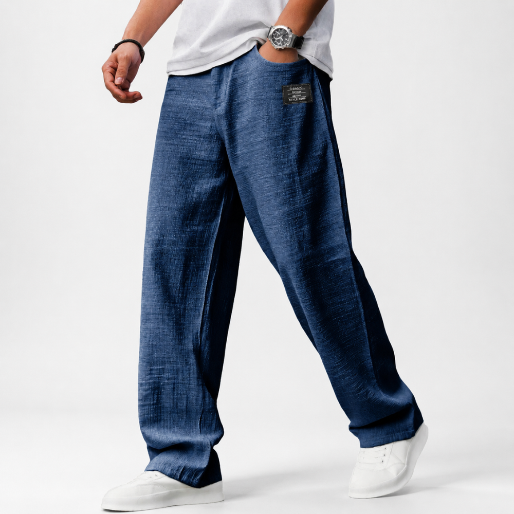 LINORÉ 軽やかなリネンワイドパンツ