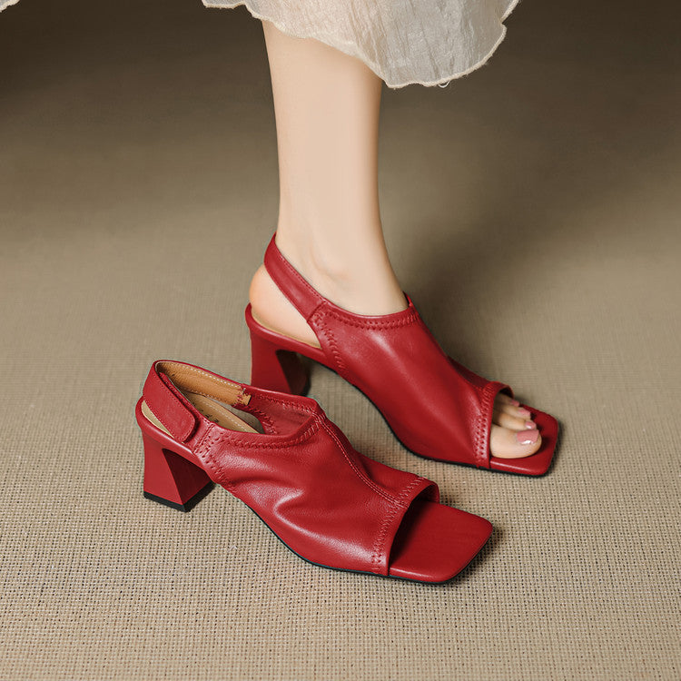 Velra 本革スリングバックヒール