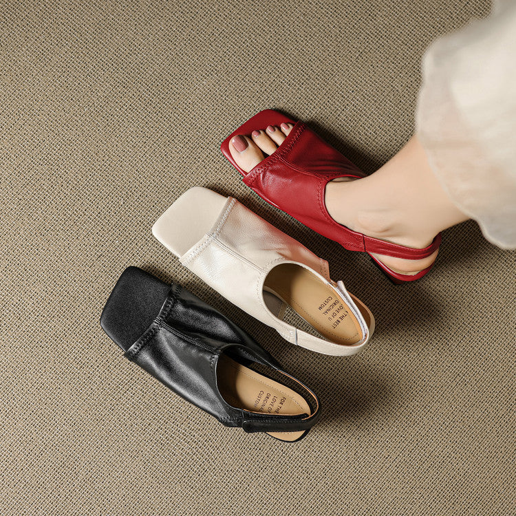 Velra 本革スリングバックヒール