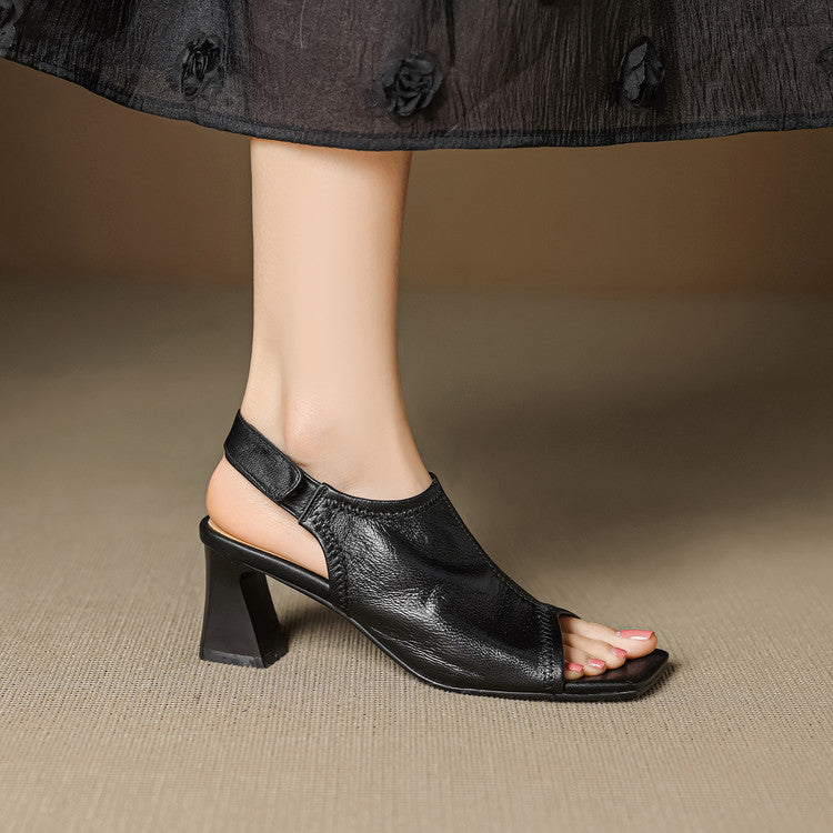 Velra 本革スリングバックヒール