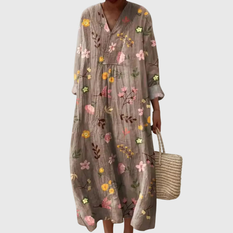 Eriana  - オーバーサイズVネックミディドレス